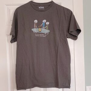 Urban Outfitters Greyish Brown Humorous Stick Figure Men’s Tee